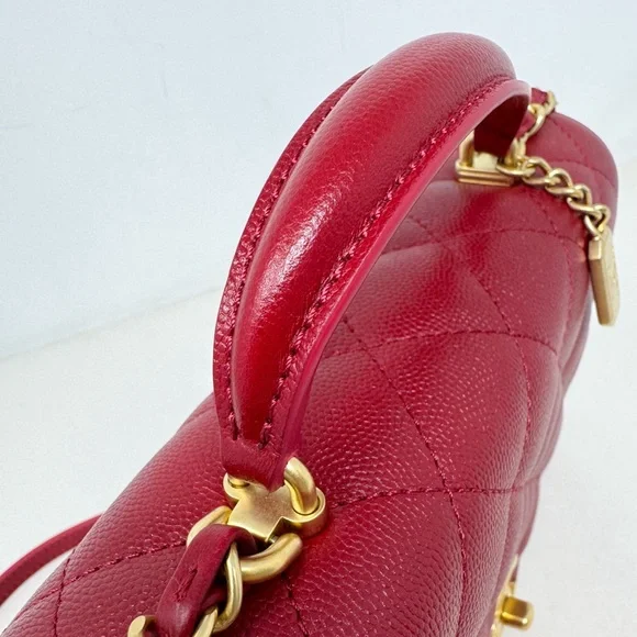 Chanel Red Top Handle Flap Bag - Picture 7 of 13